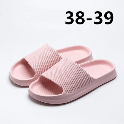 Youpin Thick Platform Women Bathroom Home Slippers Cloud Slippers Soft Sole EVA Indoor Slides Sandals Summer Non-slip Mi