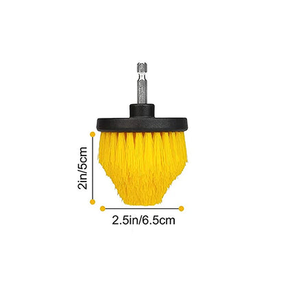 Electric Scrubber Grill Brush Kit 2/3.5/4'' Power Cleaning Brush for Car Bathroom Floor, Tub Shower Grout Nylon Attachments