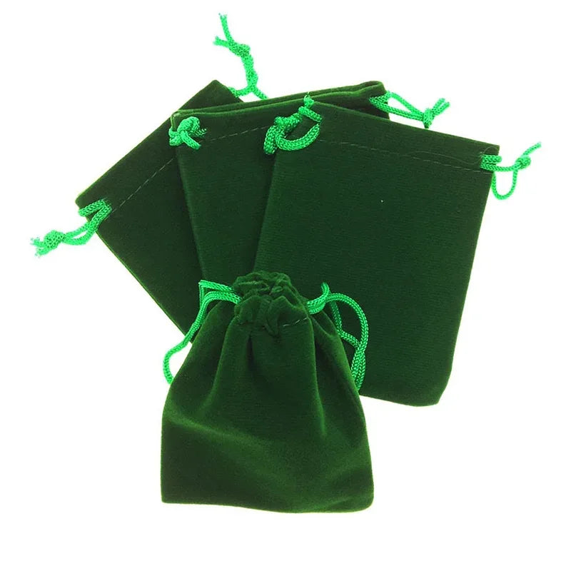 25 Pieces/Batch 15x20 10x15 13x18 9x12 7x9 5x7cm Velvet Drawstring Bag With Jewelry Bag Christmas Wedding Gift Red Velvet Bag