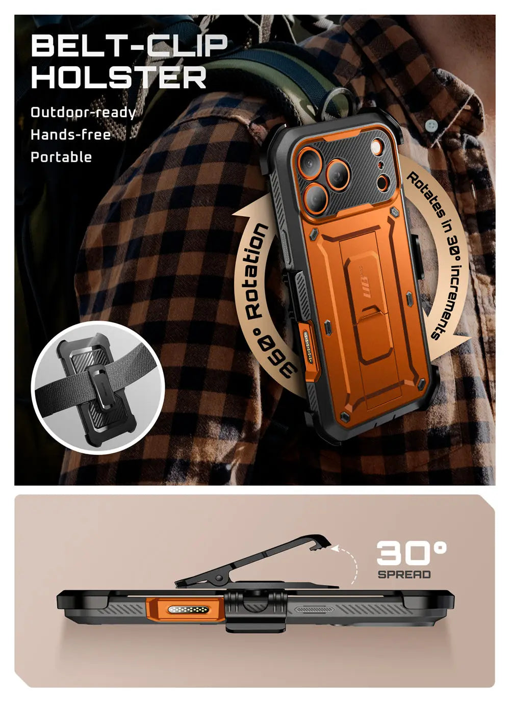 SUPCASE For iPhone 17 Pro Max Case 6.9" (2025) UB Pro Full-Body Heavy Duty Rugged Phone Case with Built-in Screen Protector