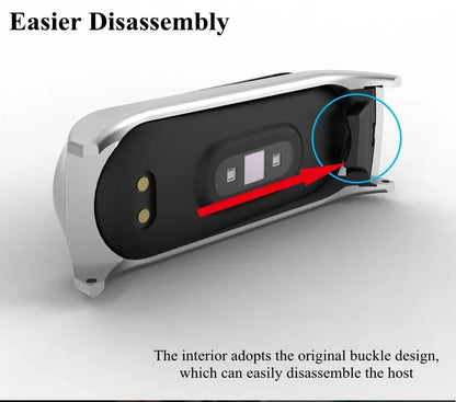 Metal Strap bracelet for Xiaomi mi band 7 6 5 3 4 strap Stainless Steel MiBand 4 Smart Wrist Strap for xiao mi miband 4 3 straps