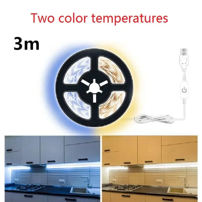 Led Strip Lights Touch Switch Dimmer USB DC5V 30LEDs/m 2835 Flexible Lights Tape Ribbon For Room Kitchen Cabinet Lighting Decor