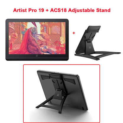 XPPen Artist Pro 19 (Gen 2) 4K Graphics Tablet Monitor with 99.8% sRGB X3 Pro Stylus 18.4 Inch Drawing Display for Windows Mac