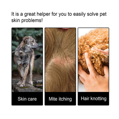 Pet Skin Care Essence Relieve Itching Repair Skin Wound Clean Moisturizing Anti Parasite Deodorant Dogs Cats Hair Nourish Liquid