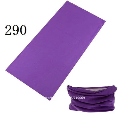 100% Polyester Solid color Microfiber Tubular Multifunction Motorcycle Scarf sports Headband Seamless Tube Bandanas Face Mask