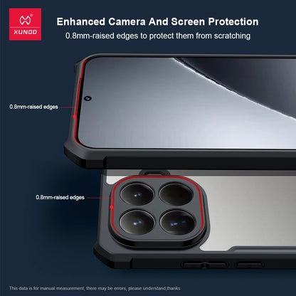 Xundd Phone Case For Xiaomi 15T Pro/15T Airbag Shockproof Back Transparent Cover with Camera Protection,Acrylic+TPU Hybrid Shell