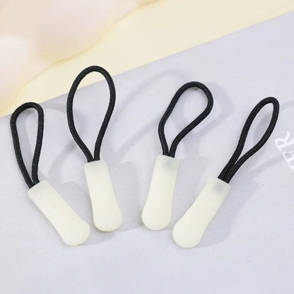 30-3pcs Luminous Zipper Pull Rope Glow in The Dark Zipper Head Anti-lost Backpack Clothes Jackets Slider DIY Repair Sewing Tool