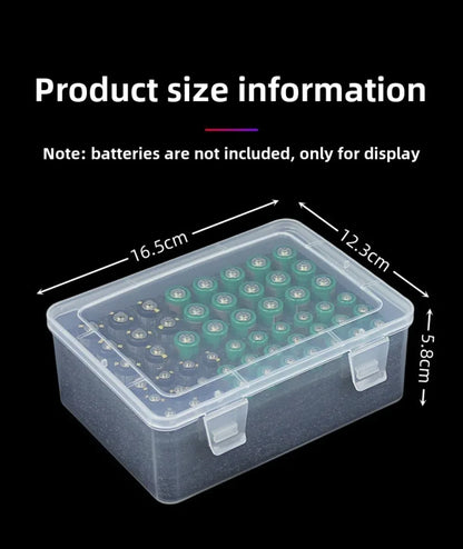 Battery Storage Organizer Holder Holds 54 AA AAA Batteries Battery Box Case Garage Container Home Drawer Organization Dispenser