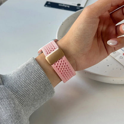 Nylon Magnetic Band for Apple Watch 45mm 41mm 44 40mm Series 10 46mm 42mm Soft Bracelet for IWatch Ultra 49mm 9 7 8 6 5 4 Strap