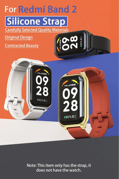 Strap for Redmi Smart Band 2 3 Bracelet Silicone Wristband Replacement Accessories Waterproof Watch Band for Redmi Band 2 Correa