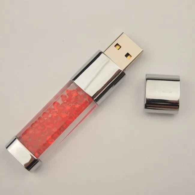 Usb Flash Drive Crystal LED Lights Memory Card Flash Drive 32GB Pen Drive Pendrive 64GB U Disk 4G 8G 16G Cle Usb Gift