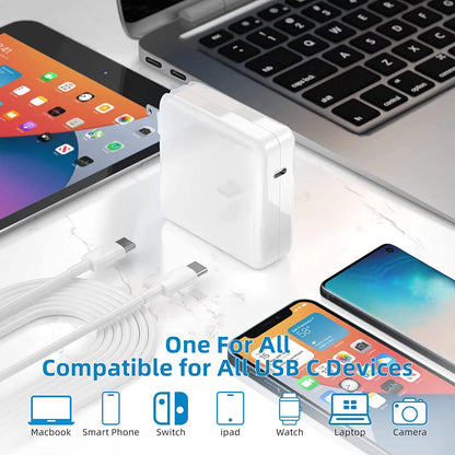 45W Mag2 T Power Adapter – Magsaf*2 T Magnetic Charger for MacBook Air/Pro (A1466)