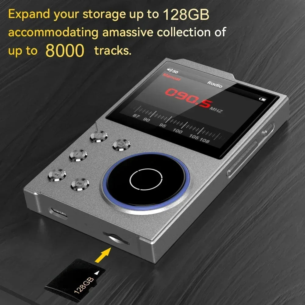 Hi-Fi Digital Audio MP3 Player Lossless DSD High Definition Portable MP3 Music Player Built-in 16GB Walkman Supports 20 Language