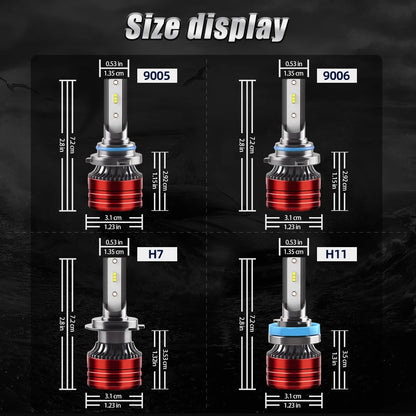 H11 LED Headlight Canbus 50000LM Light Bulbs With Fan Turbo Lamp 6500k Auto LED H7 H8 H9 9005/HB3 Light Fog Lamp Plug&Play