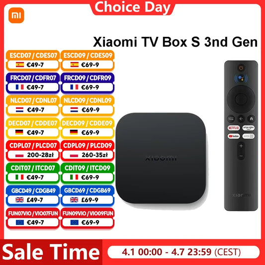 Xiaomi TV Box S 3nd Gen Global Version 2G RAM 32G ROM 4K UHD Dolby Vision HDR10+ Google TV WIFI 6  BT5.2 Google Assistant