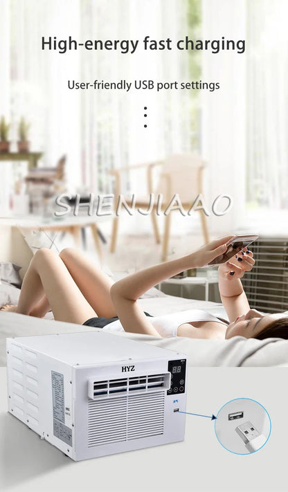 Home Portable Mobile Air Conditioning Dehumidification Desktop Mini Cooling Only Machine Free Installation with Remote Control