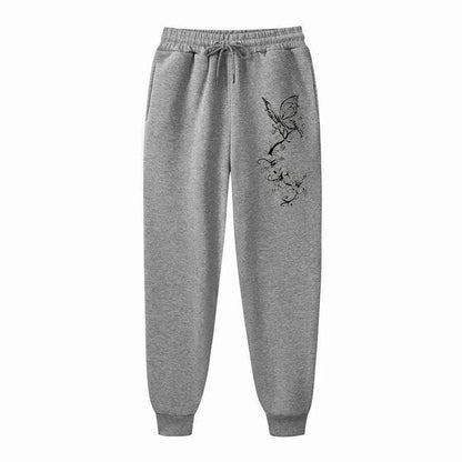 Fashion Floral & Butterfly Print Sports Pants Women's High Quality Pants Jogging Pants Women's Leisure Fitness Jogging Pants