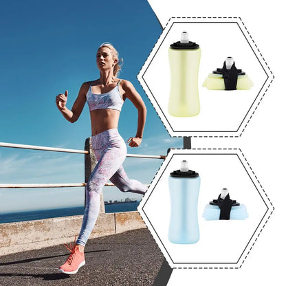 Foldable Outdoor Sports Water Bottle Outdoor Cycling Sport Food Grade Water Bottle Silicone Mountaineering Portable Water Bottle