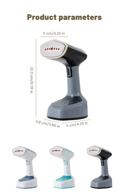 1500W Foldable Electric Fabric Steamer Fast-Heat Handheld Steam Iron for Home Travel Garment Care