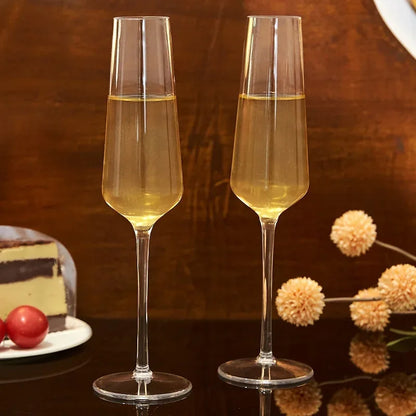 MICHLEY Unbreakable Champagne Flutes Glasses Set Plastic Tritan Sparkling Wine Glass For Wedding Party Picnic Barware 2/4 pcs