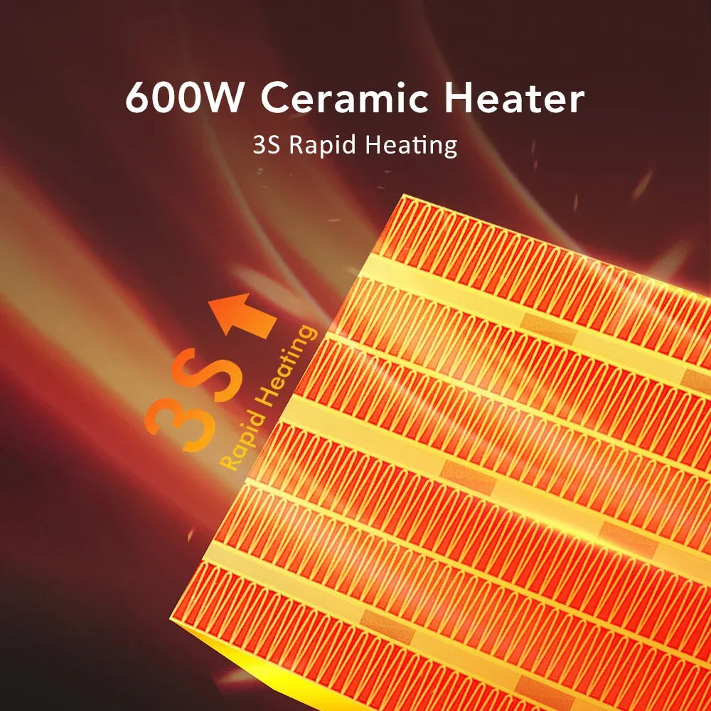 Plug In Heater Mini Electric Heater Warmer Wall Mounted Heater Fan for Home Office Dorm Room Radiator Remote Warmer Machine