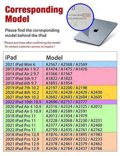 For iPad Case 2024 Air 11 13 M2 Pro 11 13 for 10 Gen Pro 10.5 10.2 9th 8th 6th 5th 9.7 Mini 6 Acrylic Smart Case with Pen Holder