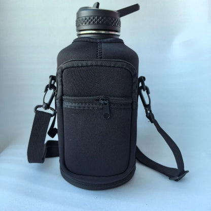 Portable Water Bottle Bag Large Capacity with Adjustable Shoulder Strap Cup Insulated Protective Cover for 64/128OZ Space Cup