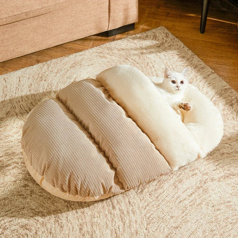 New Luxury Enclosed Cat Bed with Warmth and Security Features for Cats in Multi-Cat Families All-Season Pet Sofa Cat Accessories