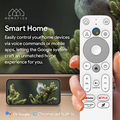 HOMATICS Dongle G 4K Google & Netflix Certified TV Stick 2GB 32GB Google TV 11 OS Amlogic S905Y4 Support AV1 4K H.265 Dolby Atmo