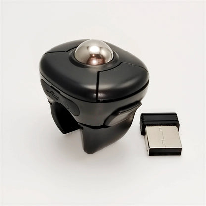 NEW Trackball Finger Ring Mouse 2.4G+Bluetooth Wireless Remote Control Mice for Short Video/PPT Speech/In-Vehicle Display Screen