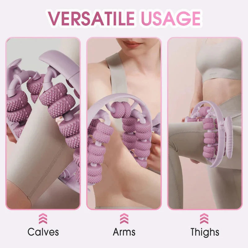 1PC Relax Ring Clamp Leg Massager 360°All-Round Massage 26 Wheel Body Massager Relief Fatigue Roller Massage Calf Muscle Relaxer