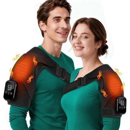 Vibration Shoulder Steamer Belt Heated Shoulder Warmer Massager Electric Smart Massage Machine Temperature Adjust