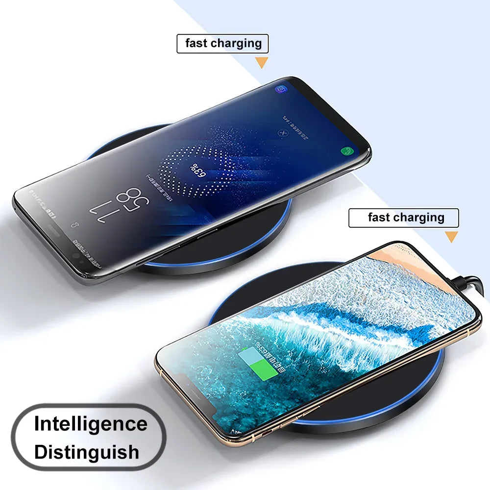 50W Wireless Charger Pad For IPhone 16 15 14 13 12 Pro XS Max 8 Upgrade Fast Wireless Charging Station For Samsung Xiaomi Huawei