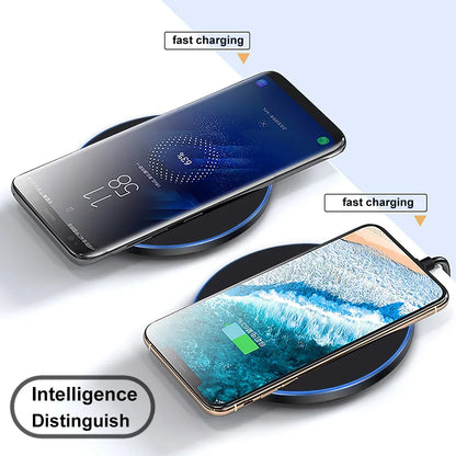 50W Wireless Charger Pad For IPhone 16 15 14 13 12 Pro XS Max 8 Upgrade Fast Wireless Charging Station For Samsung Xiaomi Huawei