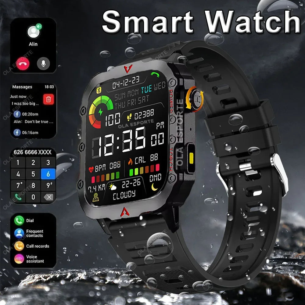2025 Smartwatch New GPS Smart Watch Men 1.71 Inch HD Display Screen GPS & Make/Receive Phone Calls 340mAh Battery Smart Bracelet
