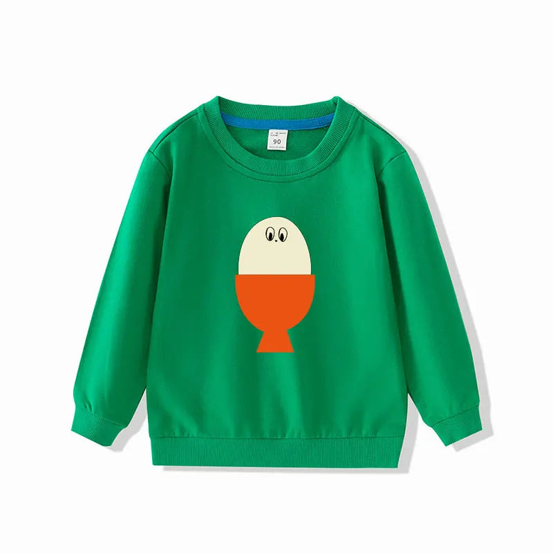 Children Sweatshirts Long Sleeve Tops for Kids Cartoon Boys T-shirts Spring Autumn Girls Pullovers Toddler Outfits Baby Tees