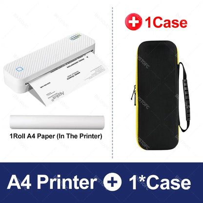 Wireless Mini A4 Thermal Printer Inkless Portable Bluetooth Mobile Phone Photo Document Printer For Office/Work/Home Use