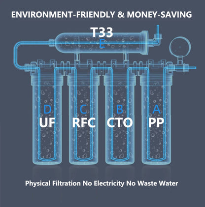 Household Kitchen Ultrafiltration  Water Purifier With Tap Stainless Steel Direct Drink Tap Water Purifier Water Filter System