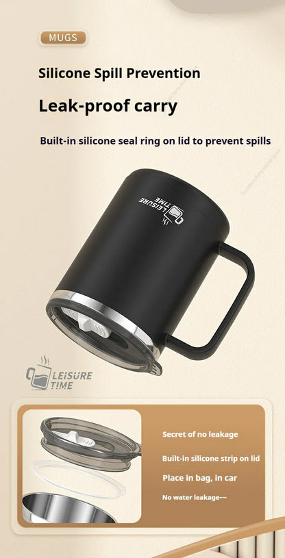 500ML Double-Wall Insulated Thermal Cup 304 Stainless Steel Coffee Cup Portable Water Bottle Keeps Cold and Heat Thermal Mug