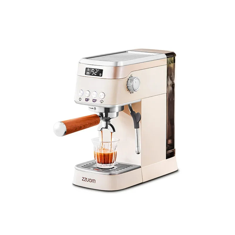 Pro Semi-Automatic Espresso Machine 20Bar Pressure, Compact for Small Kitchens, Built-in Milk Frother, Fast Heating Energy Savi