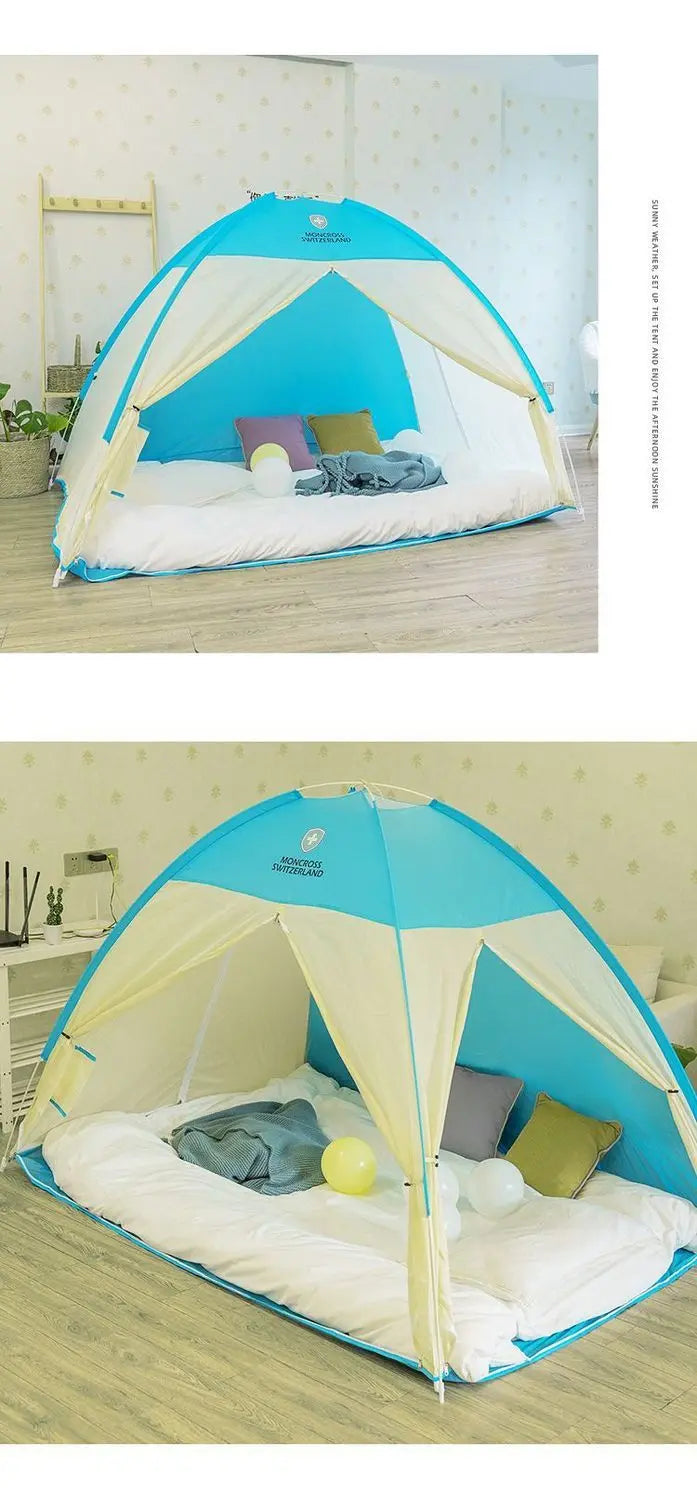 Camping folding tent free of installation integrated student dormitory blackout curtain outdoor mosquito net