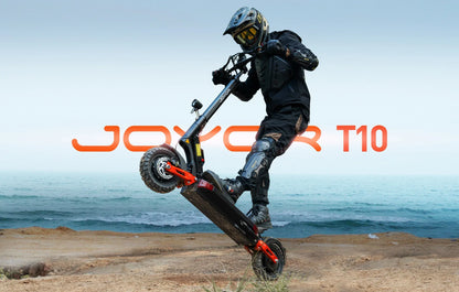 JOYOR T10 Adult Electric Scooter 1000W*2 Motor 60V18AH Battery Off-Road Escooter 10" Off-Road Tire Foldable E-Scooter