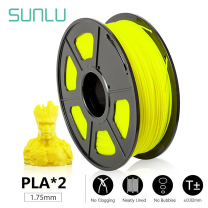 SUNLU PLA Filament 2KG 1KG/ Roll 3D Printer Filament PLA 1.75mm 3d Filament PLA Printing Materials for 3D Printer to 3D Printing