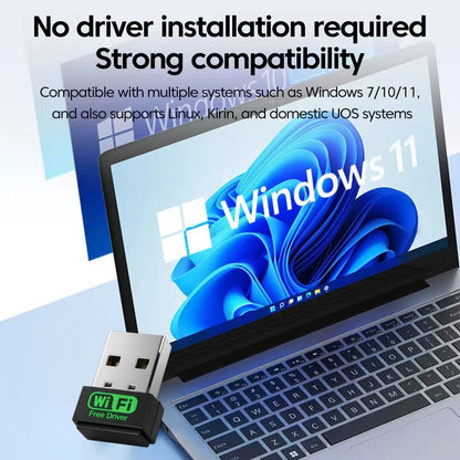 Wireless Network Card 150M Dual Band  Wifi Adapter Driver Free For Desktop Laptop