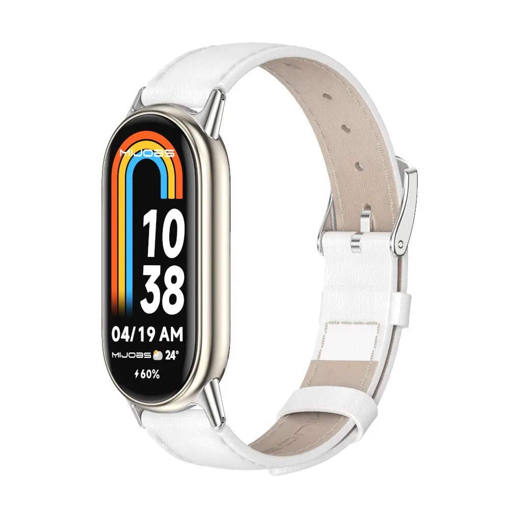 Strap for Xiaomi Mi Band 10 9 8 Bracelet Fashion Leather Replacement Wristband Miband 8 NFC Correa Mi Smart Band 8 9 Wrist Strap