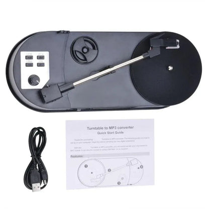 Mini Record Player Converts Recorder to MP3 with Speakers Turntable with USB MP3 Conversion Easy