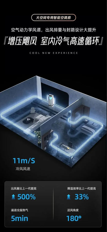 Cold air machine cooling fan household small floor-standing air conditioner mobile electric silent 2025 new water artifact