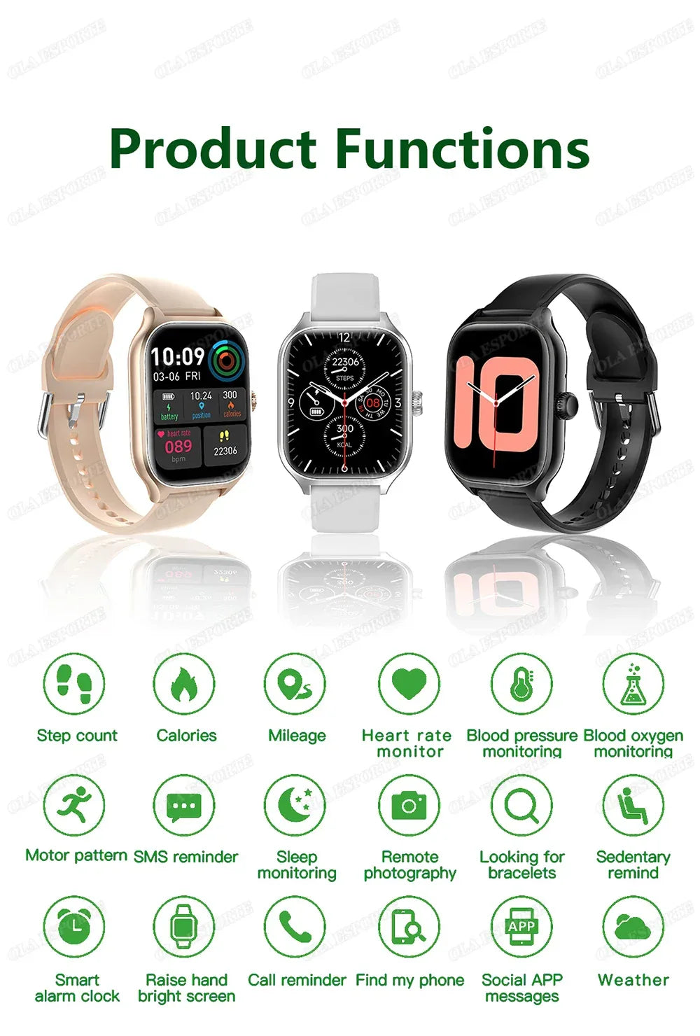 New Smart Watch Bluetooth Calls Men Women Smartwatch Heart Rate Monitor IP68 Waterproof Fitness Bracelet Custom Watch Face Pk H9
