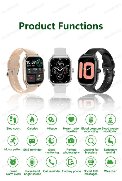 New Smart Watch Bluetooth Calls Men Women Smartwatch Heart Rate Monitor IP68 Waterproof Fitness Bracelet Custom Watch Face Pk H9
