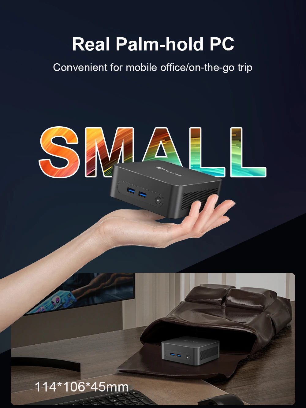 MLLSE M2 Plus Mini PC Intel Celeron 5205U Processor 8GB RAM 256GB ROM WiFi 5 BT4.2 Windows 11 Pro Desktop Computer